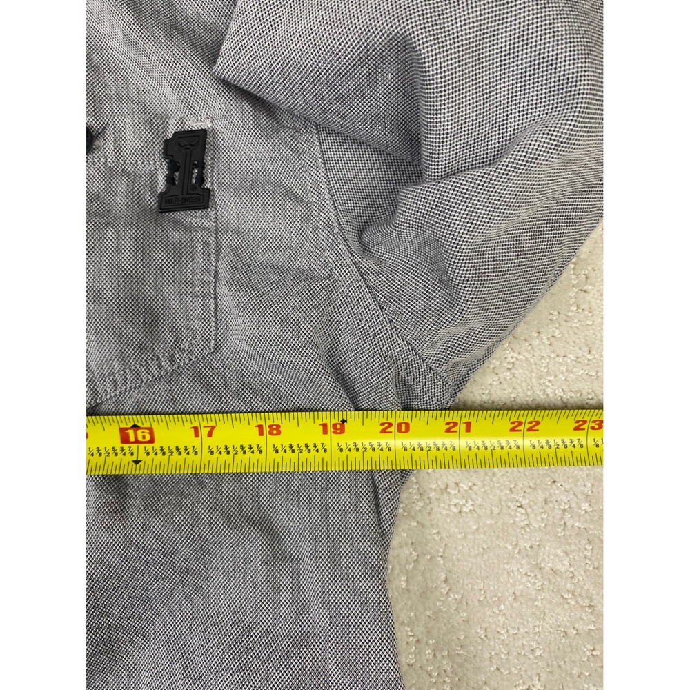 Harley-Davidson Button Down Shirt Mens L Gray Cotton Long Sleeve Pocket Logo - Picture 8 of 11